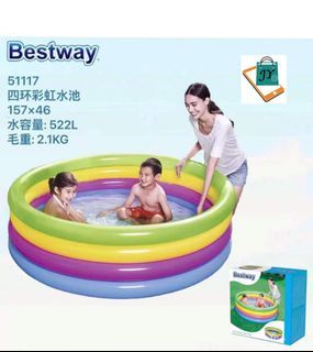 Inflatable round swimming pool