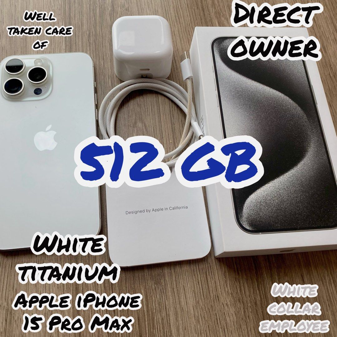 iPhone 15 Pro Max Black 512 GB, Mobile Phones & Gadgets, Mobile Phones,  iPhone, iPhone 15 Series on Carousell