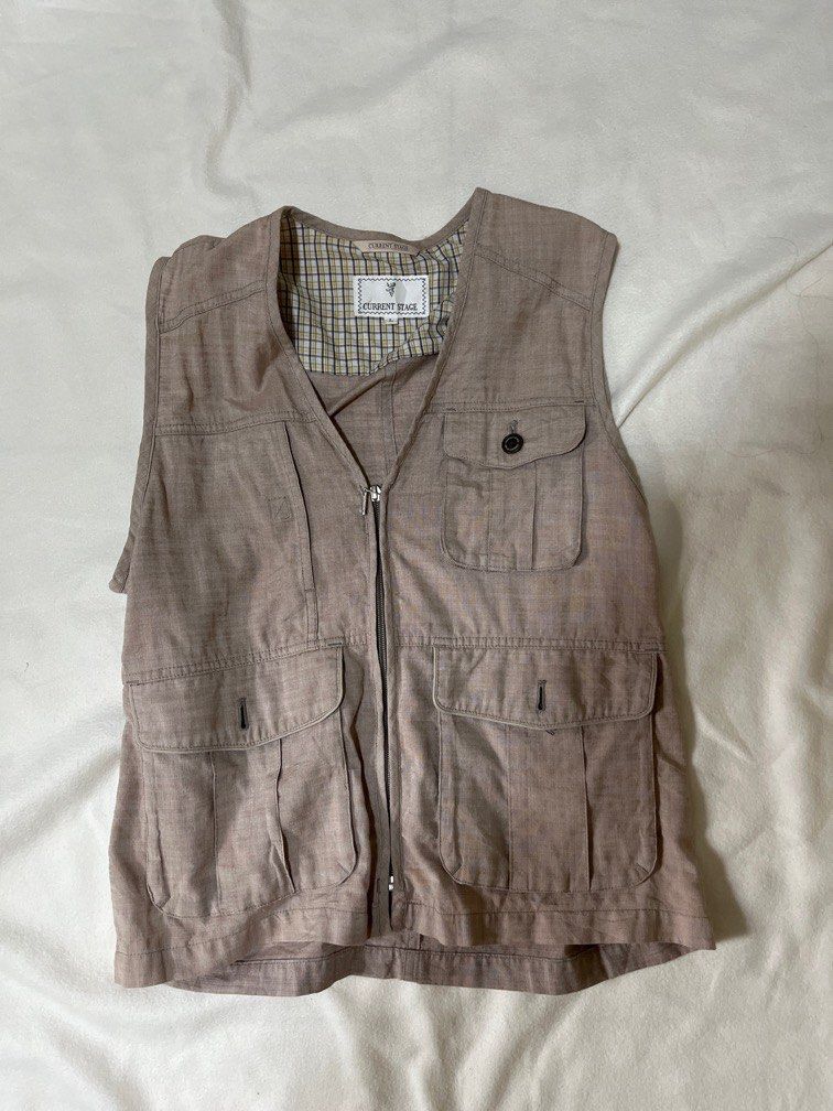 Khaki Cargo Vest Men s Fashion Coats Jackets and Outerwear on