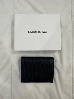 Lacoste wallet (double purse with coin) in Black/Noir