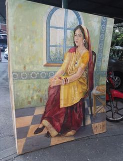 Life size canvass on oil painting