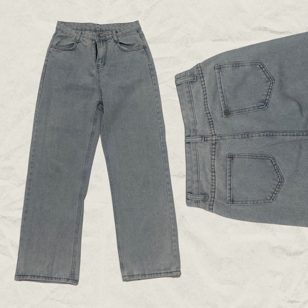 Light washed high waist denim jeans (Category: Jeans) located in Angono. Submitted by stargirlk (Listing ID 1290049383, Image 1). Description: No brand No issues Fits S-M 28-30 rfs: decluttering .