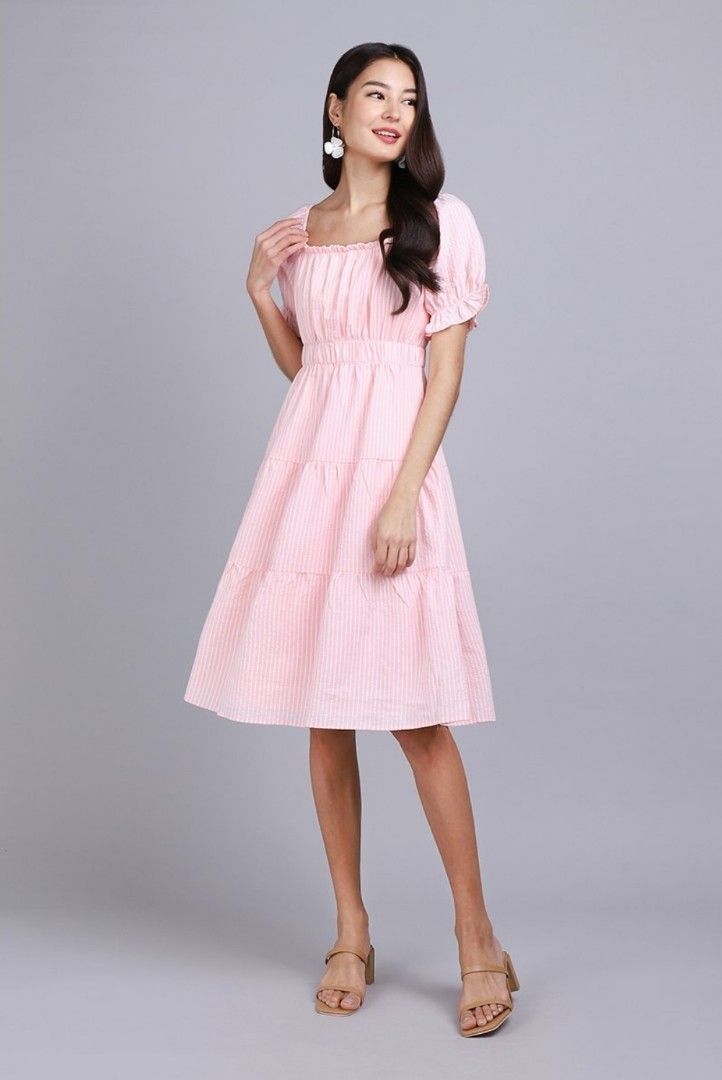 Fleurette Dress In Pink Gingham