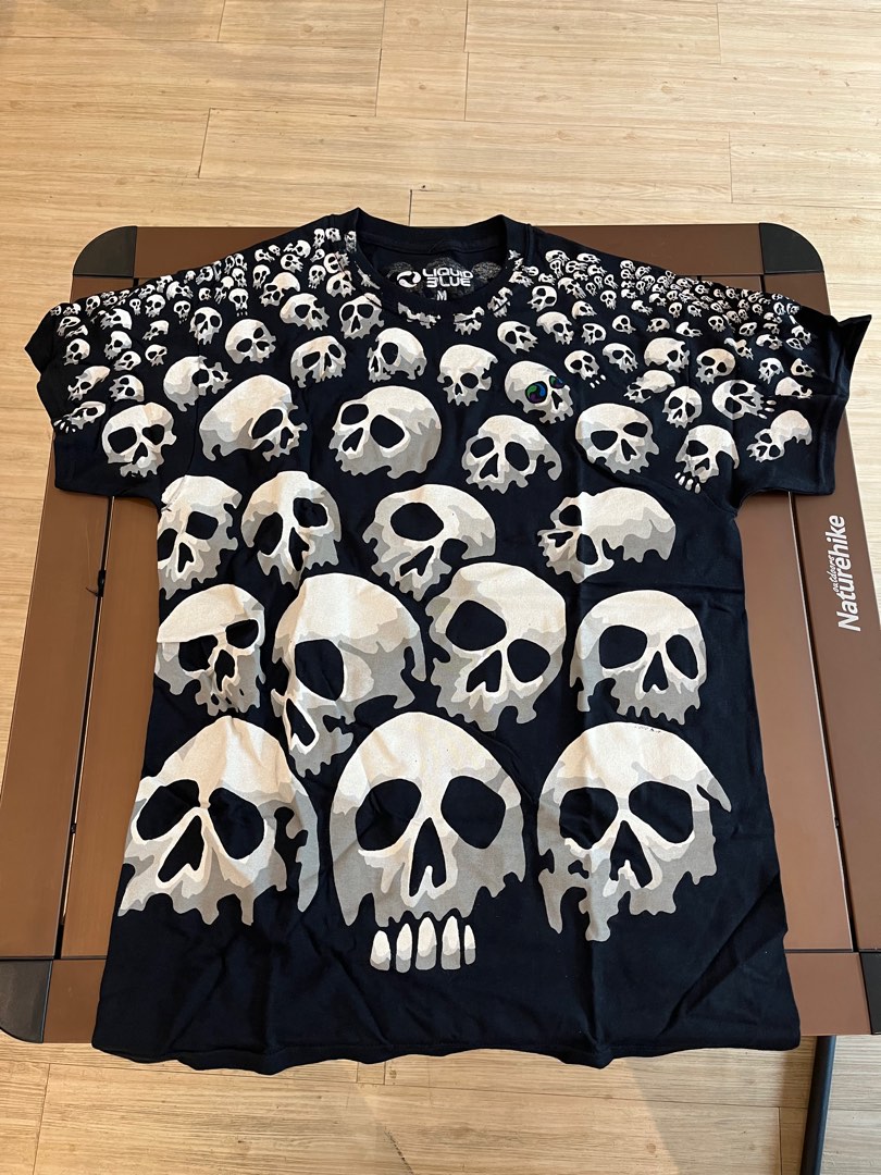 Liquid Blue Travis Scott Skull Tee size M Men s Fashion Tops