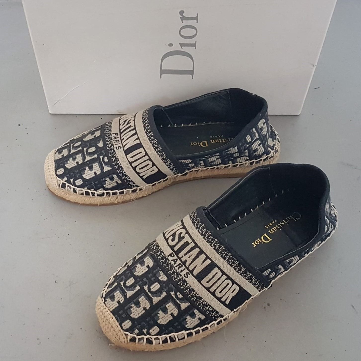 Luxury Christian Dior Paris Designer Shoes EU 38 US 7 CM 24 The Dior Granville Espadrille