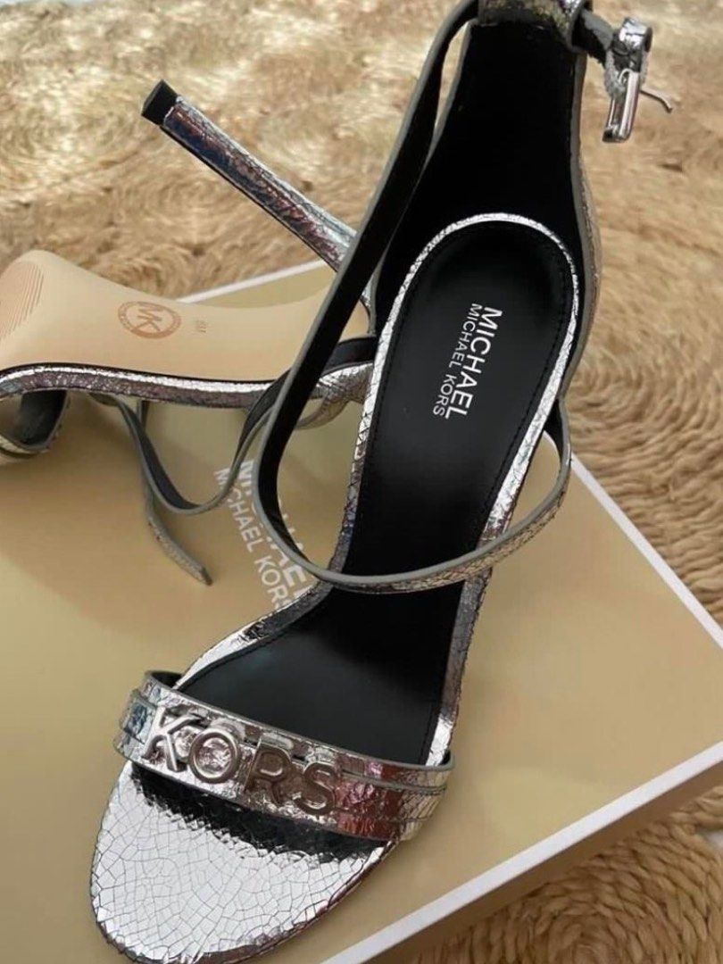 Exception, Pointed Clear band open toe heels with ankle strap