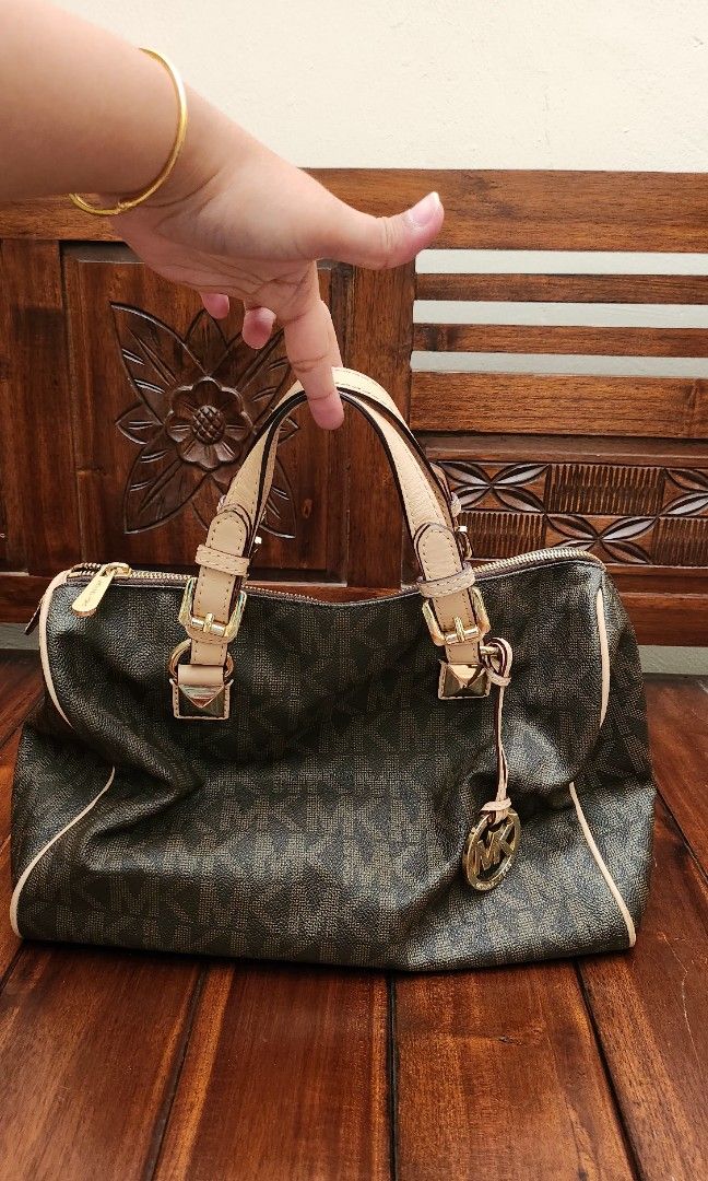 Mk grayson satchel brown deals