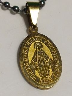 Mother Mary "Our Lady of Grace" copper pendant/with Beaded necklace/For good graces!