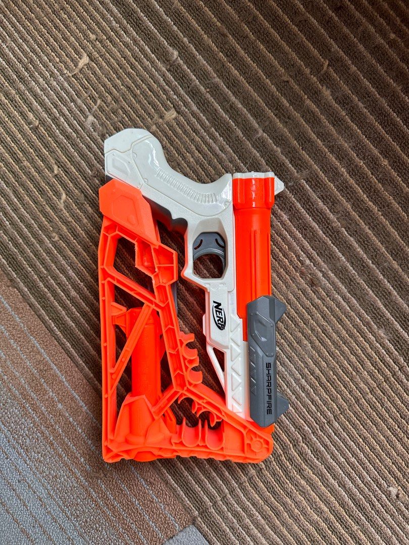 Nerf Sharpfire (Category: Action & Battle Toys) located in Singapore. Submitted by please_buy_from_meme (Listing ID 1289961962, Image 3). Description: Rarely used 4 in 1 No darts included .
