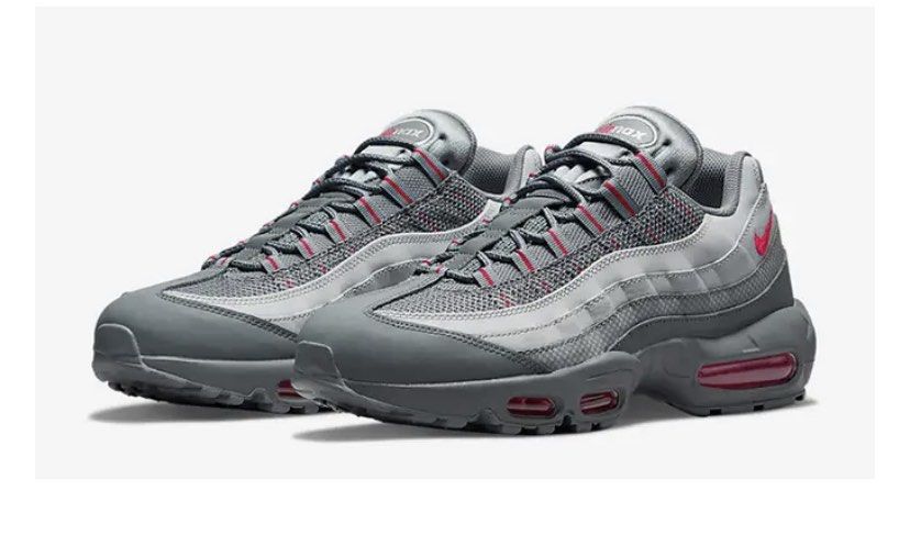 Nike air max 95 smoke grey red MENS Men s Fashion Footwear