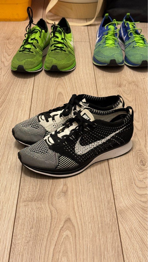 Nike flyknit racer orca white tongue top
