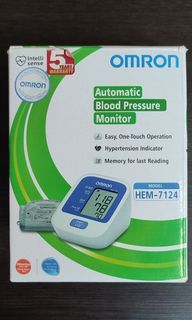 OMRON Automatic Blood Pressure Monitor HEM-7124  with Freebies