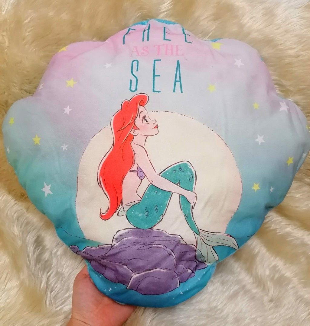 Original Japan Disney My Little Mermaid Princess Ariel Shell Shape pillow It s cute Worth to collect