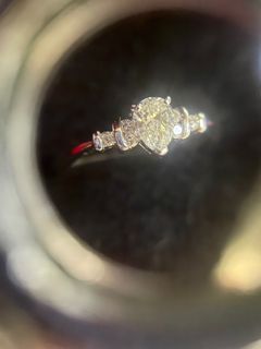 Pear Cut Diamond Ring / Engagement Ring in 18K WG
