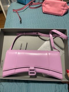 Pink Balenciaga Hourglass Stretch Shoulder Bag