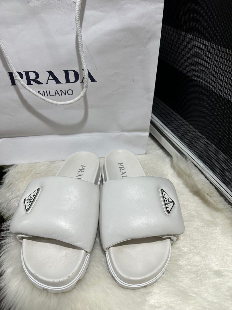 Prada Slipper Padded (Category: Sneakers & Footwear) located in Las Pinas. Submitted by celiae (Listing ID 1290078029, Image 1). Description: Prada slipper padded; minimal rubs Plus shipping; super comfy.