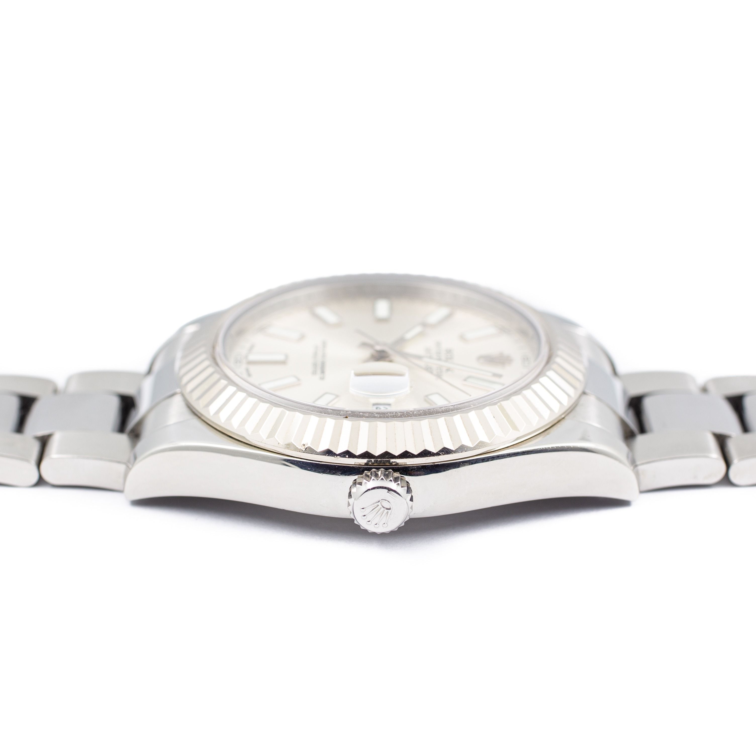 Preowned Rolex Datejust 41 Silver Dial in Oyster Steel Ref 116334