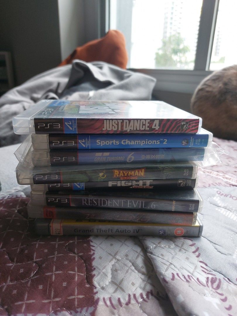 PS3 Games (Category: PlayStation) located in Singapore. Submitted by kevinwithay (Listing ID 1289940939, Image 1). Description: ALL FOR $50 $10 Each Sports Champions 2 (SOLD) Grand Turismo 6 (SOLD) Rayman Origins The Fight Resident Evil 6 GTA 4 JUST DANCE 4.