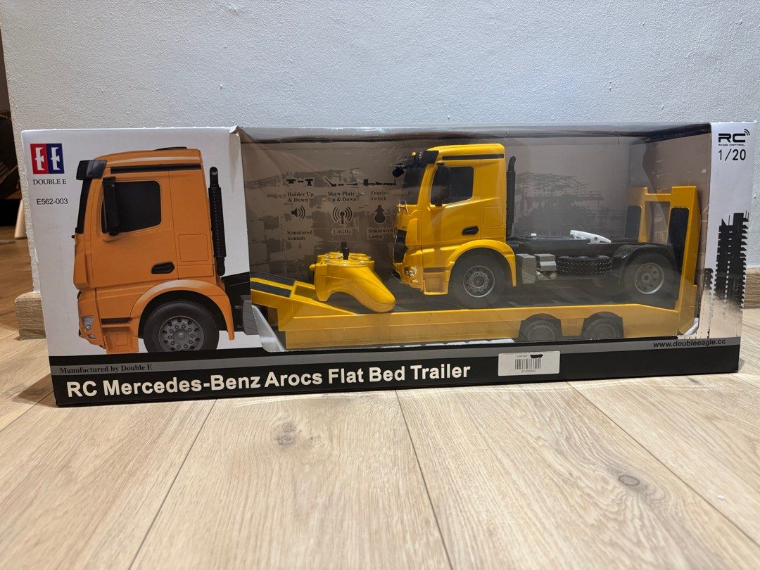 RC Mercedes Benz Arocs Flat Bed Trailer Hobbies Toys Toys Games on Carousell
