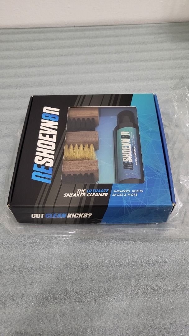Reshoevn8r 4 oz. 3 Brush Shoe Cleaning Kit All Natural Solution Suitable for Most Materials