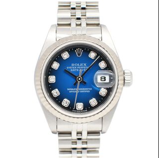 rolex lady datejust blue