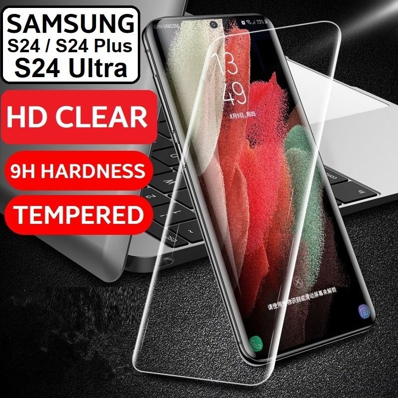 UniqueMe Protector de pantalla para Samsung Galaxy S24 Ultra, compatible  con fundas, vidrio templado 9H transparente, antiarañazos, 9H para S24  Ultra