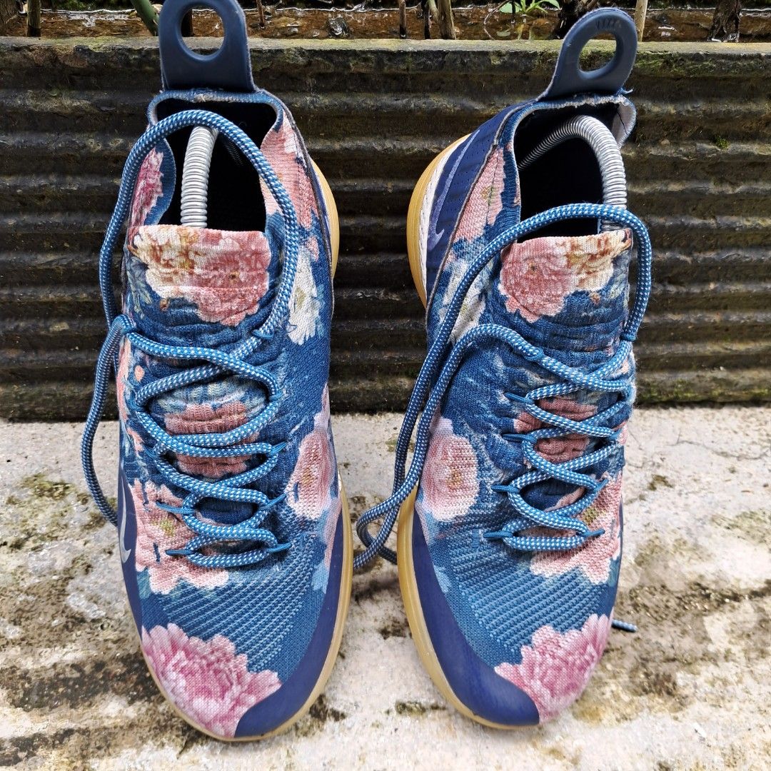 Sepatu Nike KD 11 Floral Blue Sepatu Basket Wanita Fesyen Wanita Sepatu di Carousell