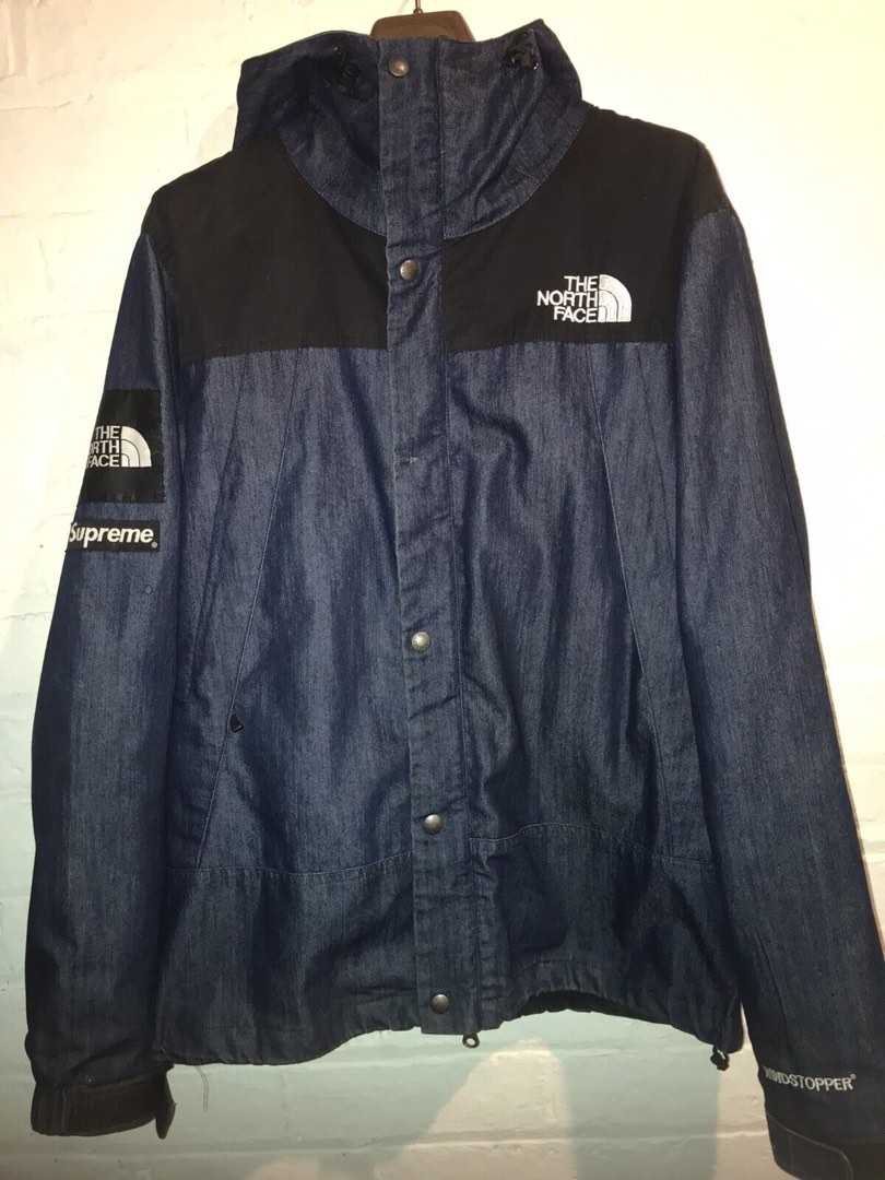 size XL] Denim TNF supreme The north face, 名牌, 服裝- Carousell