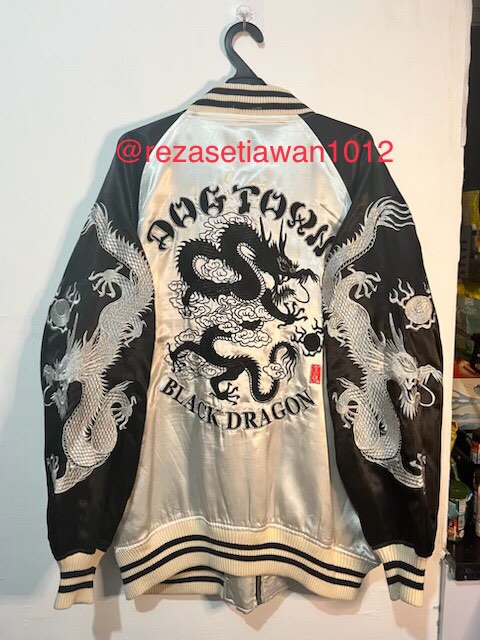 Sukajan Dogtown Black Dragon, Fesyen Pria, Pakaian , Baju