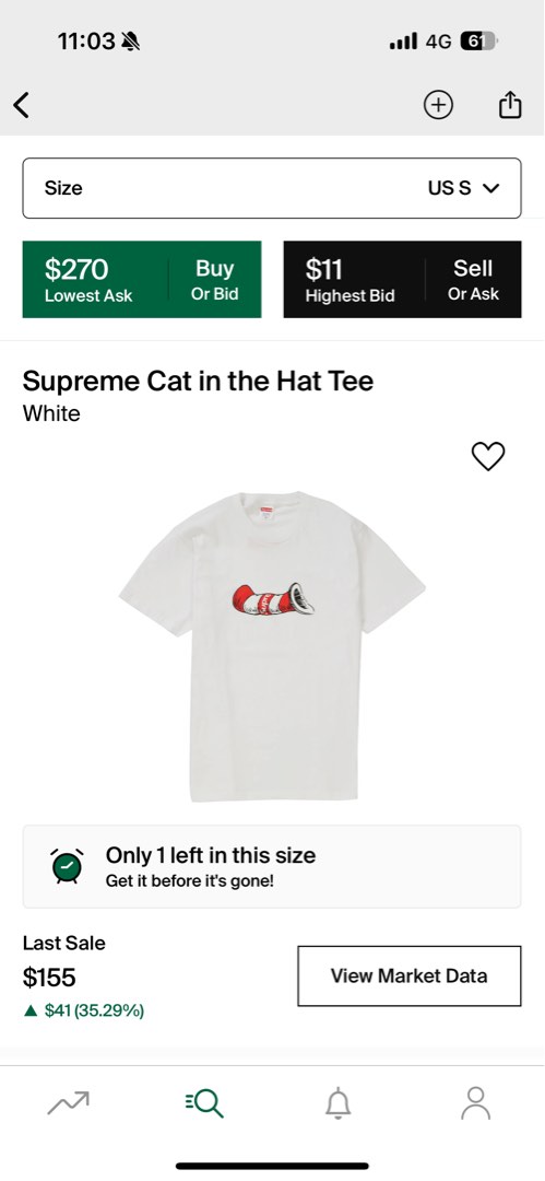 Supreme t shirt cat in the hat clearance