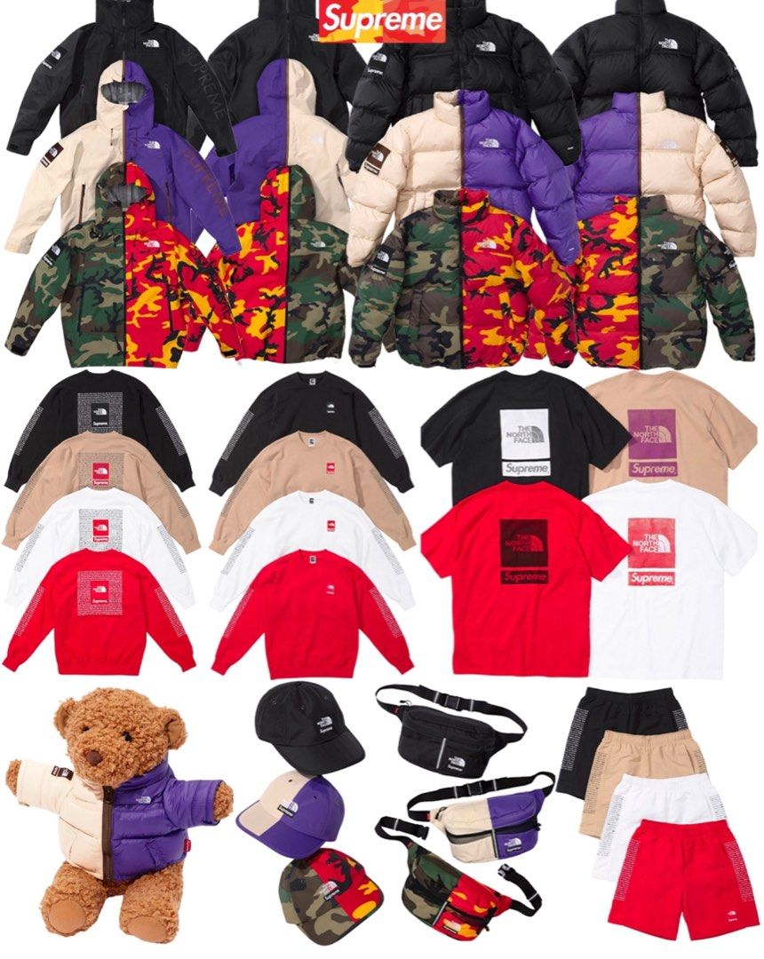 Supreme x The North Face TNF Tee Cap Bag Jacket Bear, Men's