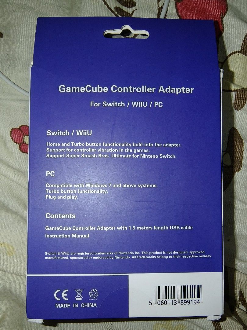 Switch/PC/WillU GameCube controller adapter （分類：遊戲週邊商品）位於 Hong Kong。 由 cyl0612 提交（商品編號 1290080002，圖片 2）。簡介： 包裝盒較舊 內容物僅打開未使用過 帶有說明書。