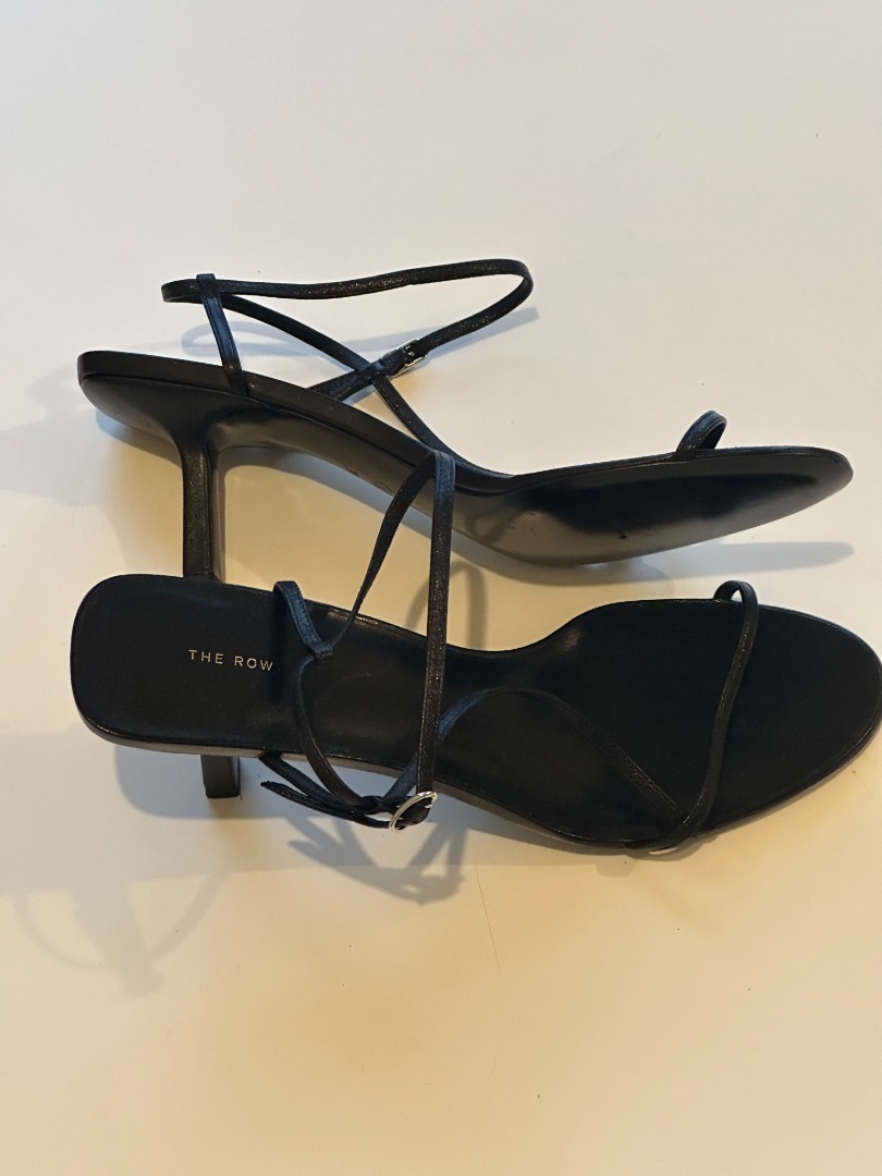 The Row Barely There Sandals in Black 38 US 7.5