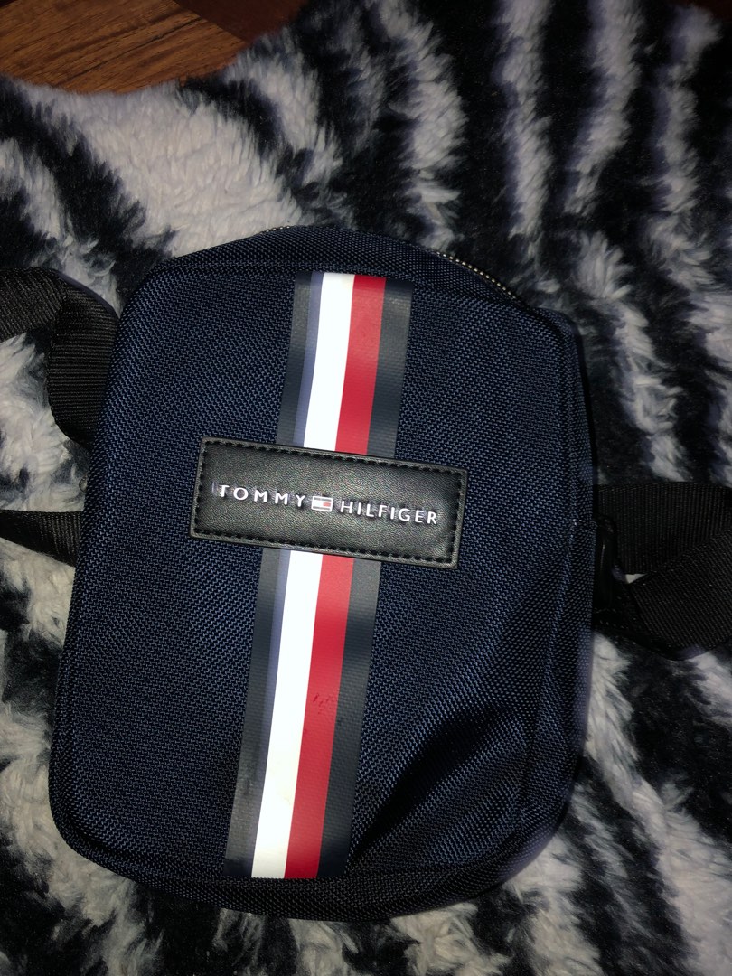 Tommy Hilfiger Uptown Nylon Mini Reporter Bag In Navy