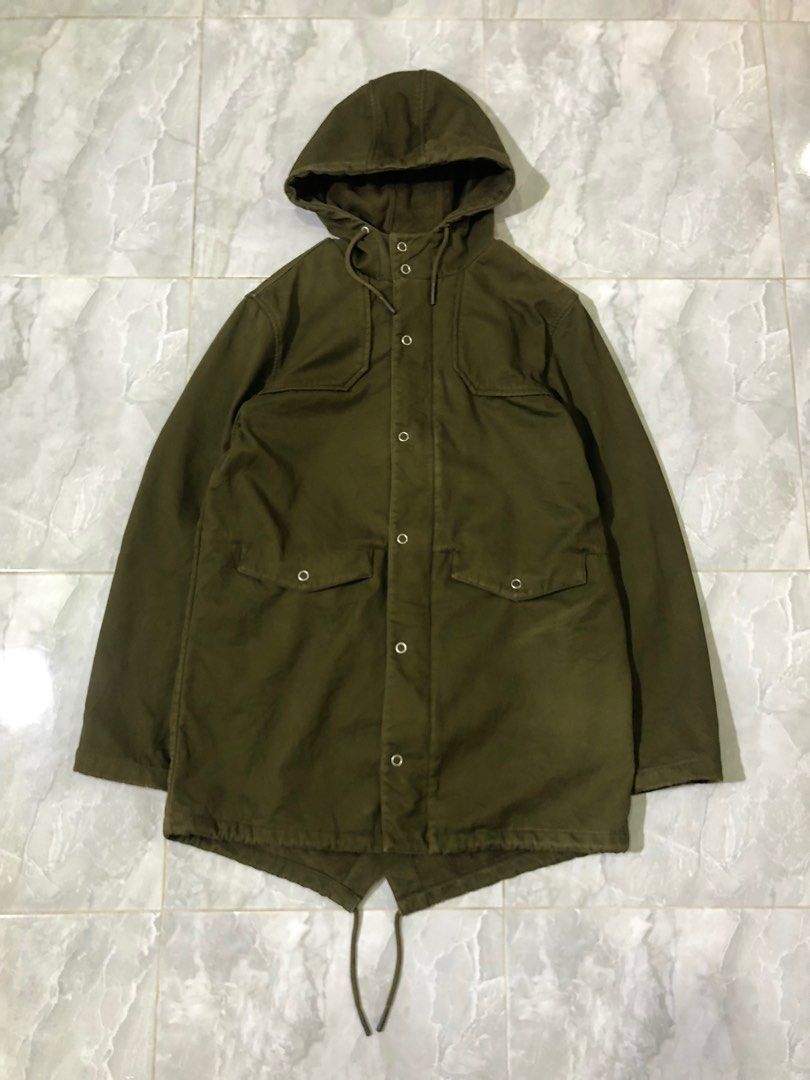 Topman Olive Fishtail Parka