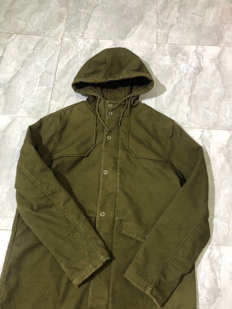 Topman Olive Fishtail Parka