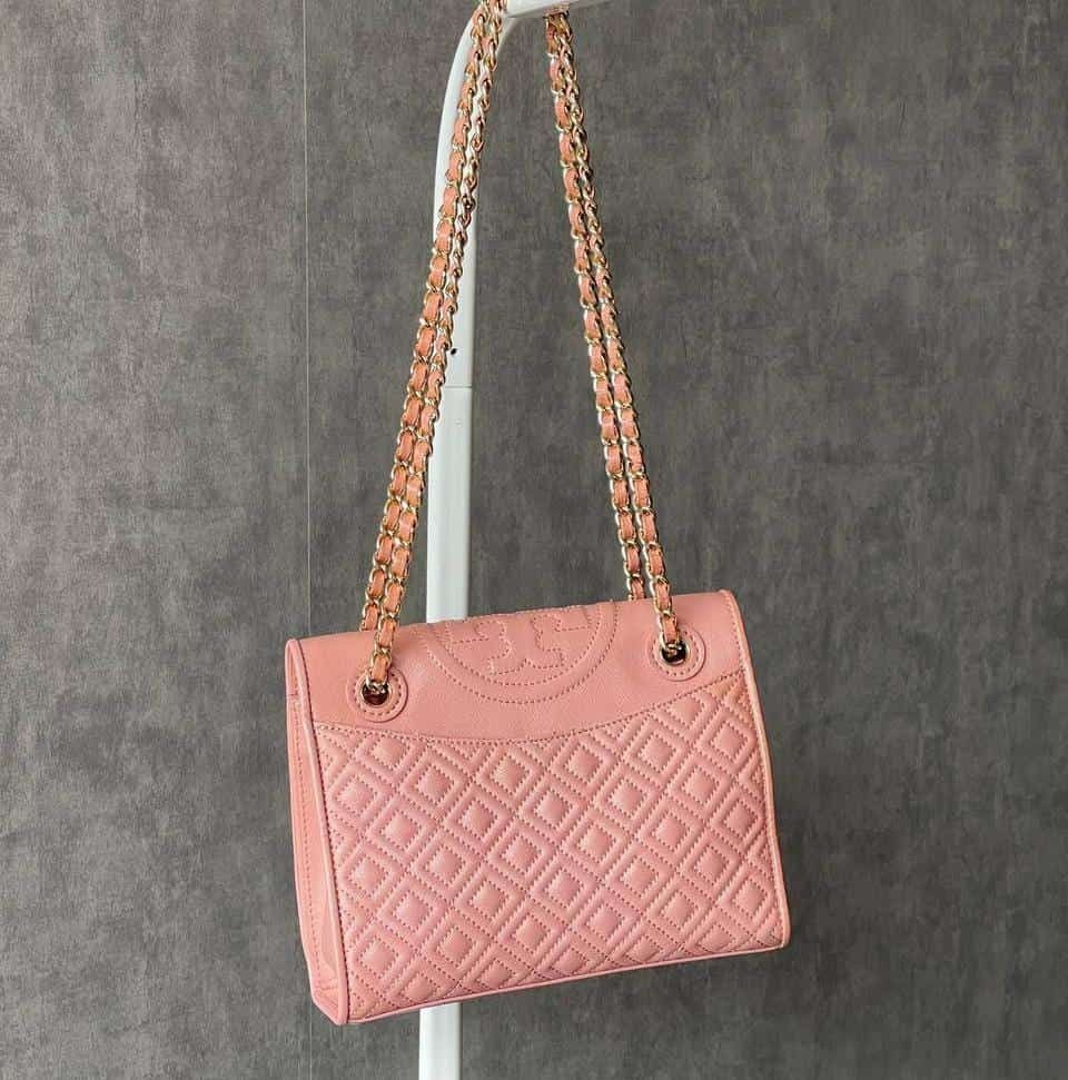 Tory burch fleming convertible shoulder bag shell pink best sale