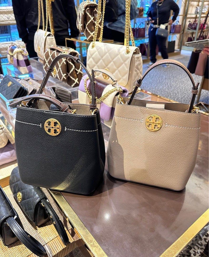 Tory Burch Felix Bucket Bag, Luxury, Bags & Wallets on Carousell