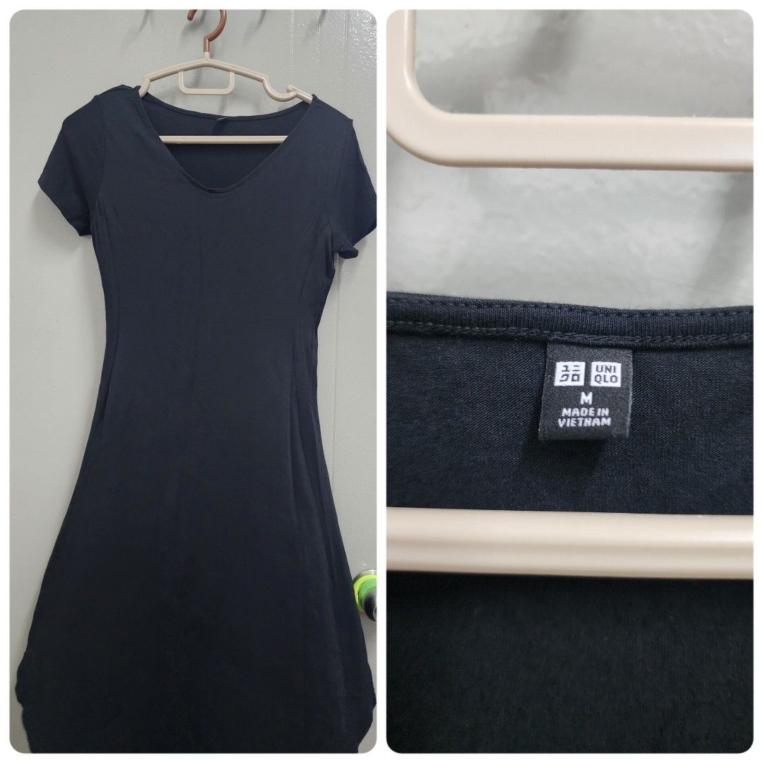 Uniqlo Short Sleeve with Built in Bra Dress (Size: Large), Women's Fashion,  Dresses & Sets, Dresses on Carousell