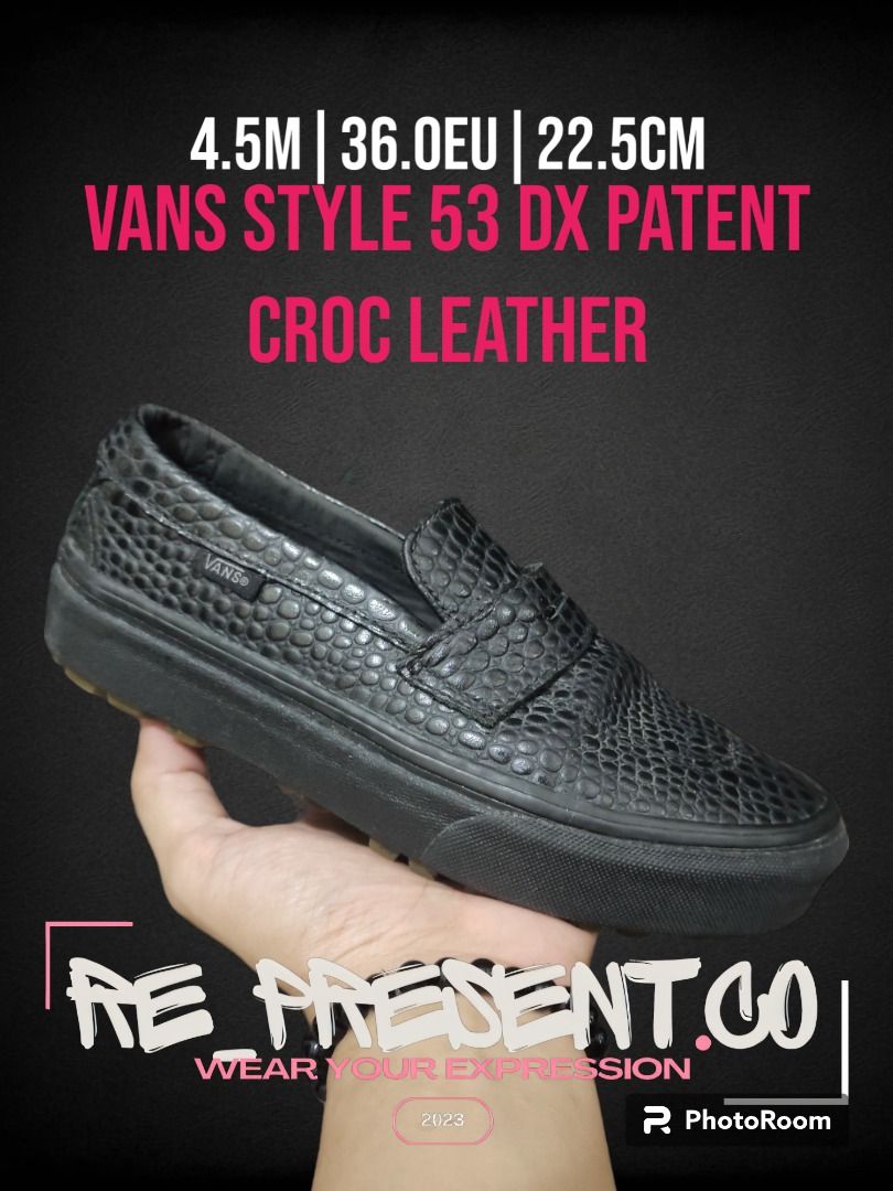 Vans patent croc style 53 store