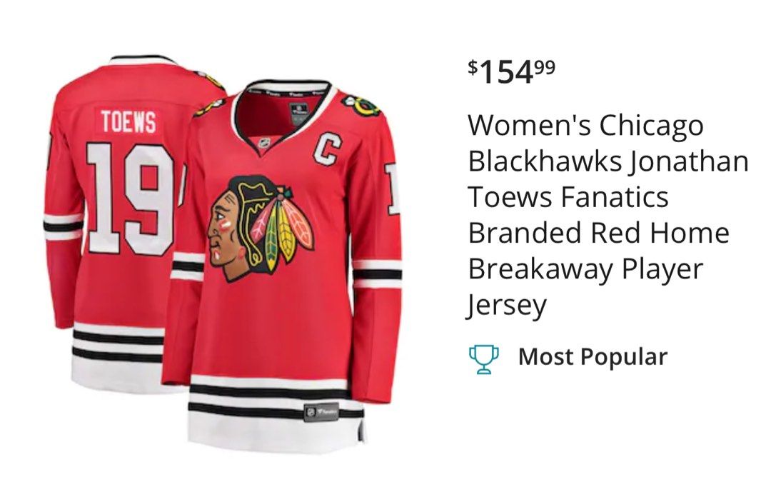 Most popular blackhawks best sale jersey