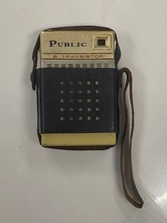 Vintage Public Transistor Radio, No Model Number AM Band 6 Transistors Made In Japan USED WORKING - Not Sony Walkman Discman Rare
