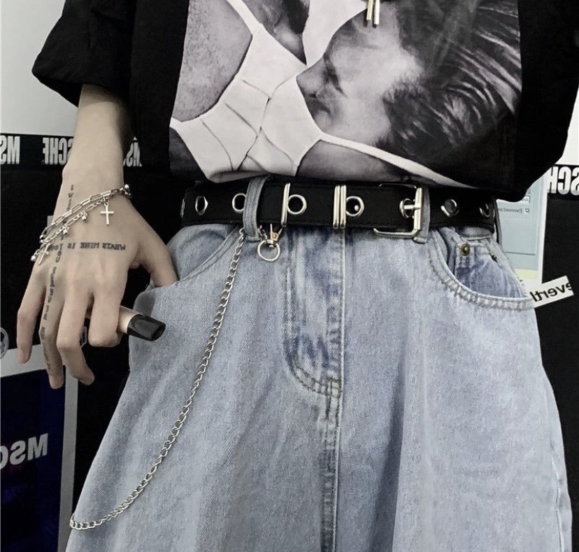 Punk chain belt best sale