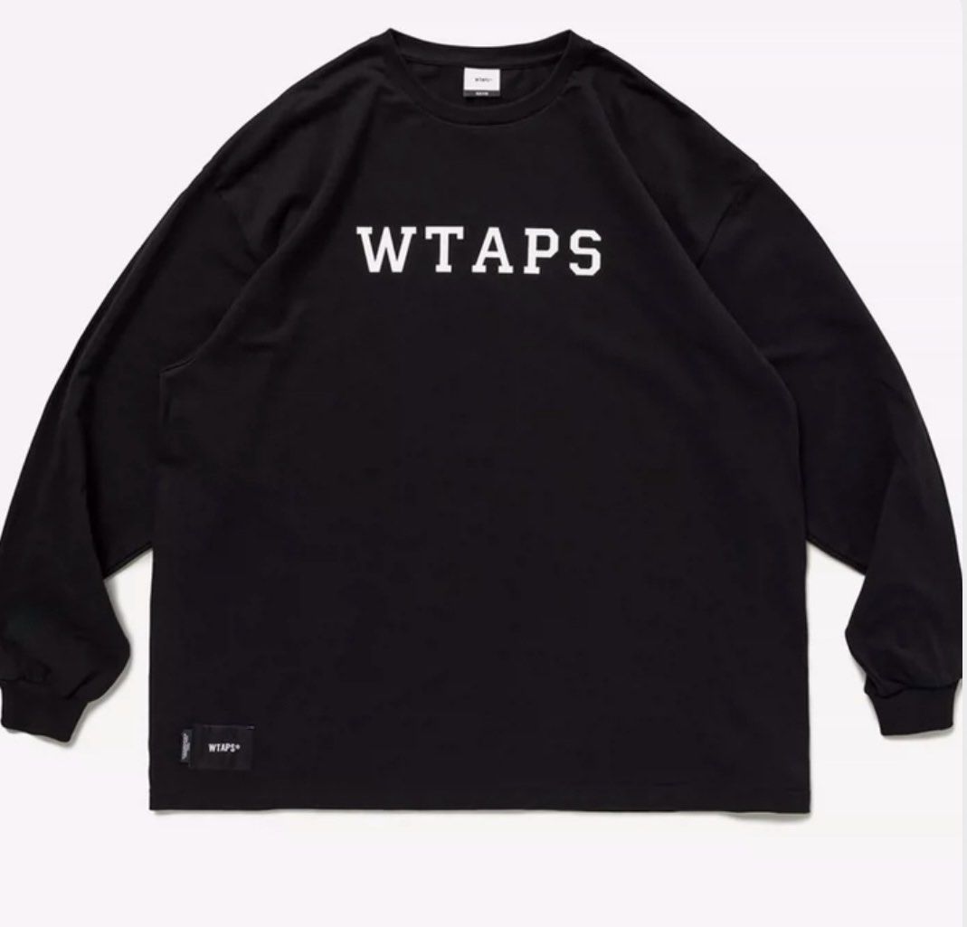 WTAPS 24SS COLLEGE TEE 隱藏款長袖Tee, 男裝, 上身及套裝, T-shirt