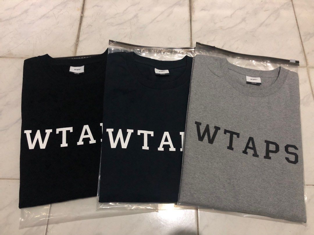 Wtaps College LS Tee, 男裝, 上身及套裝, T-shirt、恤衫、有領衫