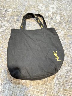 YSL BLACK SMALL tote bag with ysl stamp