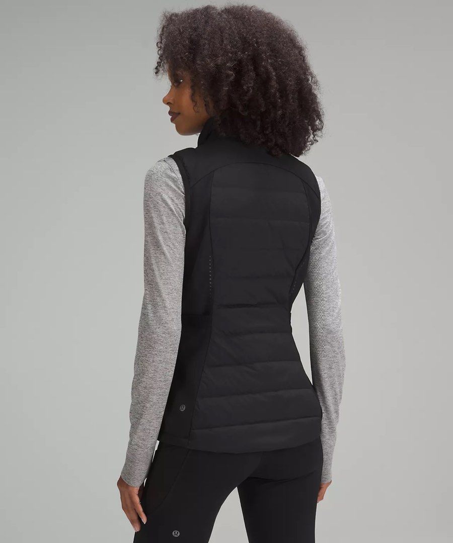 12 Lululemon Down For It All Vest Black down jacket winter coat Women s Fashion Coats Jackets and Outerwear on Carousell