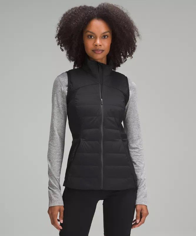 12 Lululemon Down For It All Vest Black down jacket winter coat