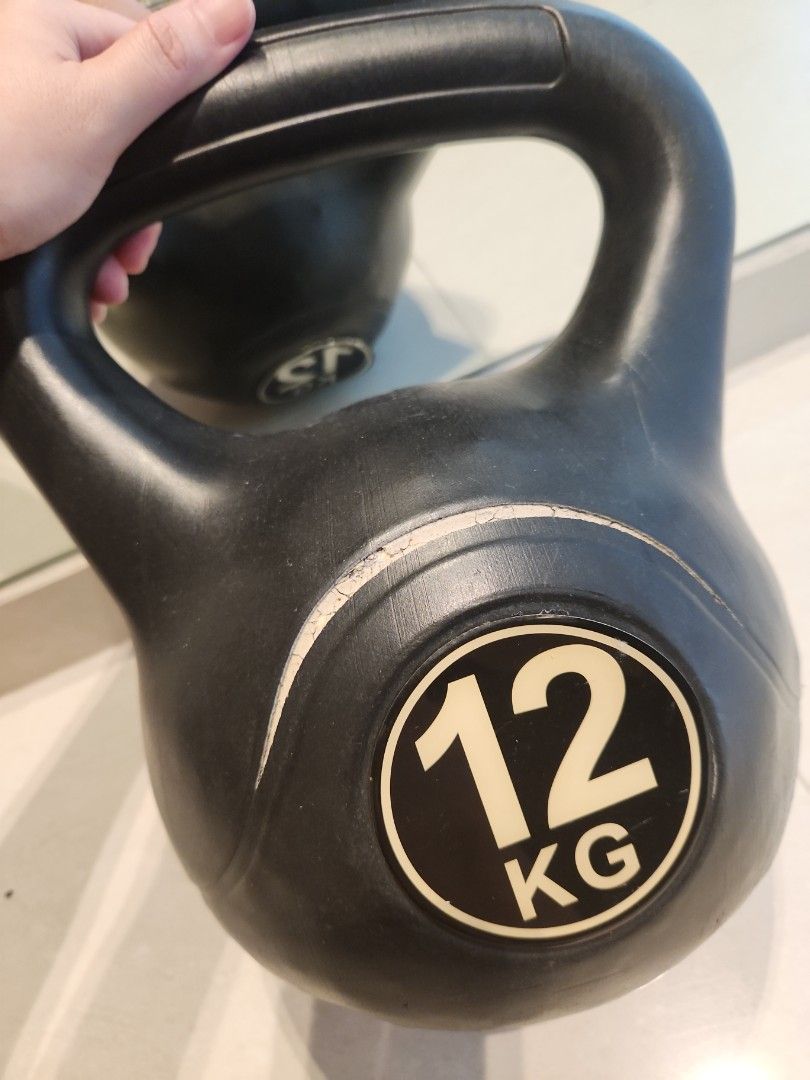 Kettlebell 12kg.Large Handle to enable double hand grip Body Sculpture  BW117-12