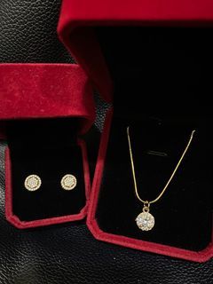 18k Gold Plated Hypoallergenic non-tarnish jewelry set